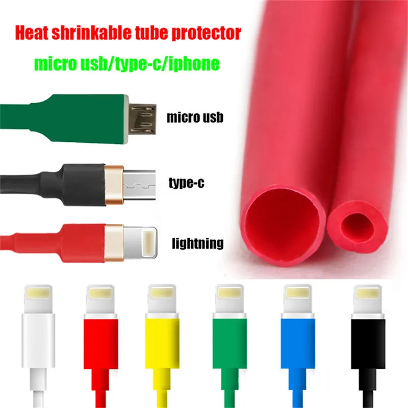 5 шт. протектор кабеля термоусадочная трубка usb устройство для намотки чехол