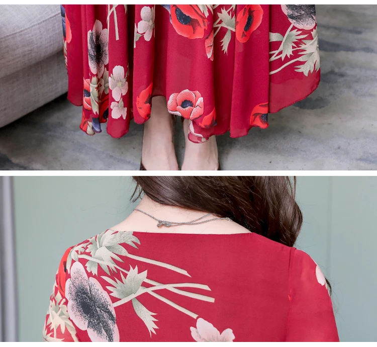 Винтажные Цветочные шифоновые Boho Макси сарафаны 3XL плюс размер пляжные миди летние новые платья элегантные женские облегающие вечерние платья