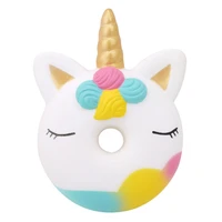 new kawaii unicorn doughnut squishy creative slow rising simulation bread scented squeeze toy stress relief for kid xmas gift