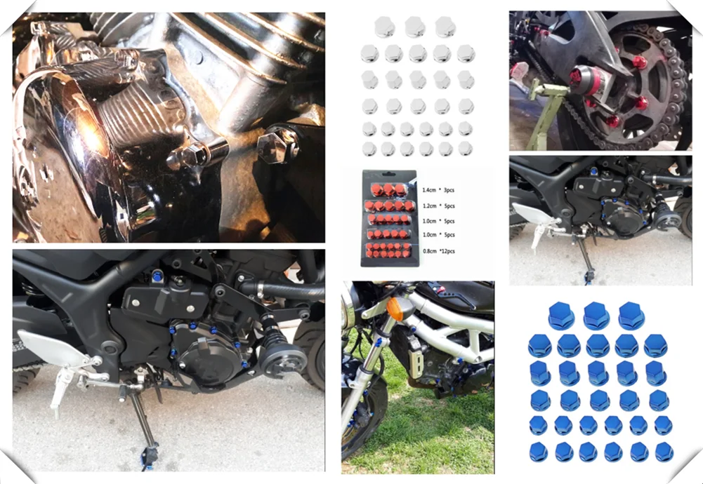 30 шт. мотоцикл Моделирование Покрытие декоративные гайки винт кепки для HONDA CBR1100XX