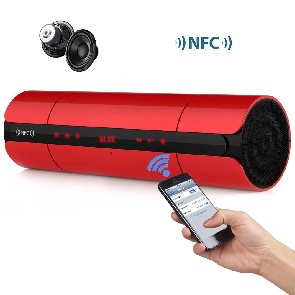 NFC HIFI FM bluetooth динамик беспроводной стерео портативный громкоговорители блютус