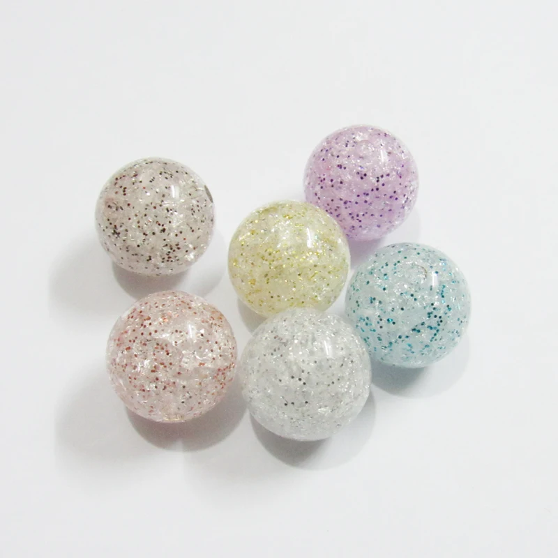

Wholesale Newest 20mm 100pcs/bag Crack & Glitter Round Beads For Chunky Jewelry