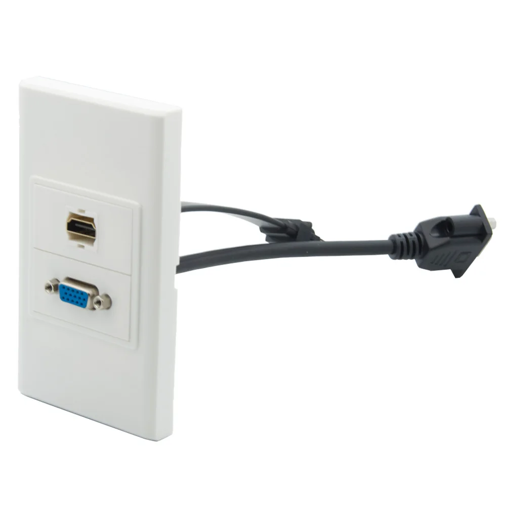 1 комплект без винта VGA HDMI плоский короткий кабель Тип Мама-мама настенная