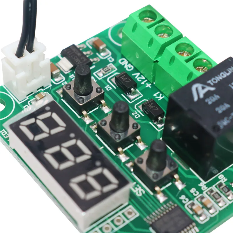 XH-W1209 термостат DC12V мини Регулятор цифровой контроль температуры Лер для инкубатора контроль температуры переключатель пластина красный светильник