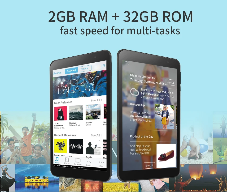 Aoson M815 8 дюймов Android 7 0 Планшеты PC 2 ГБ Оперативная память + 32 Встроенная