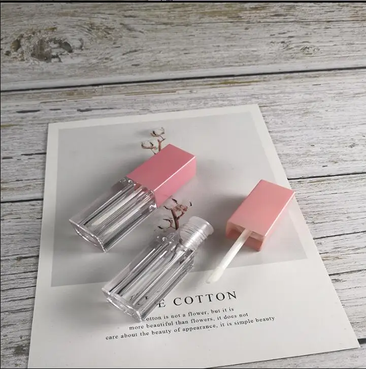 5ml transparent 30p 30 шт. 5 мл квадратный матовый прозрачный пластик маленькая бутылка для образцов блеск для губ глазурь Кисть косметический контейнер - Цвет: 5ml transparent 30p