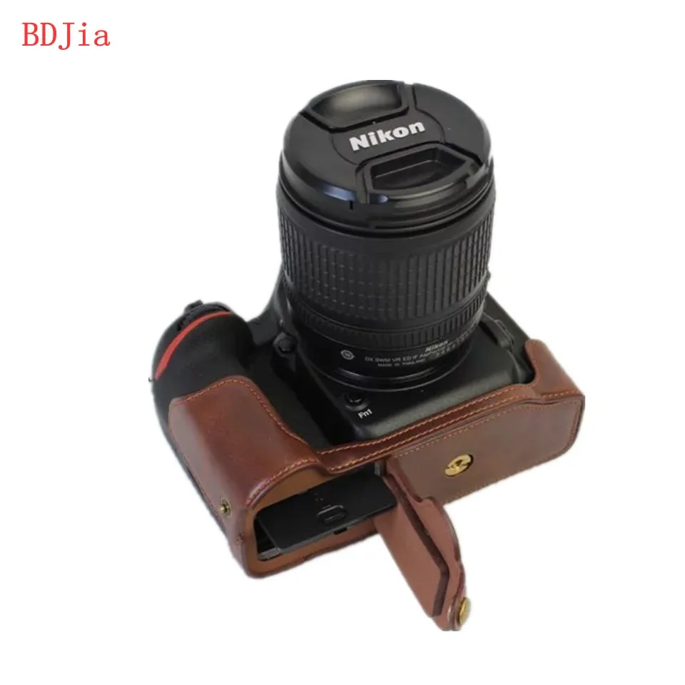 Новейший чехол для камеры Nikon D500 из искусственной кожи с отделением аккумулятора