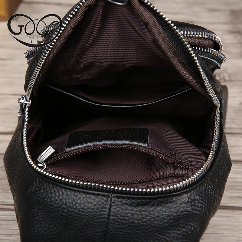 Мужская сумка из телячьей кожи в форме капли Прочная Повседневная для отдыха|leisure