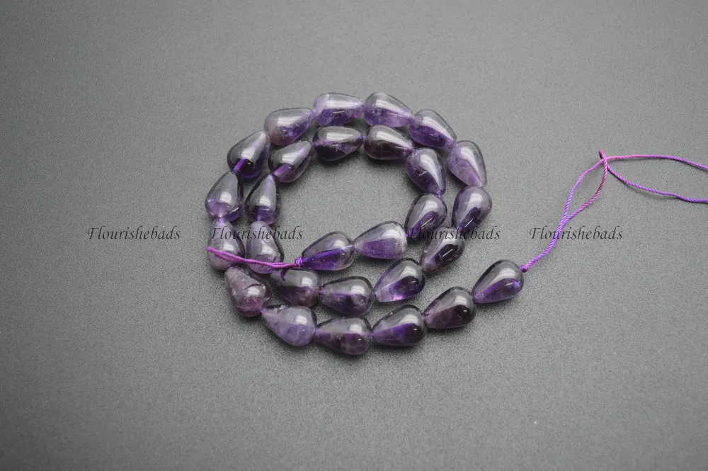Оптовая продажа высококачественные бусины из натурального аметиста 10x14 мм в