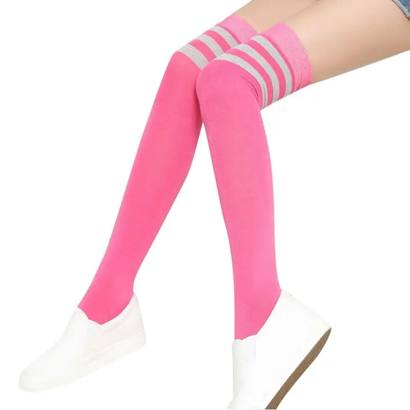 02 Sexy Warm Long Stocking Fashion Striped Knee Socks Women Cotton Thigh High Over The Knee Stockings For Ladies - Цвет: 02