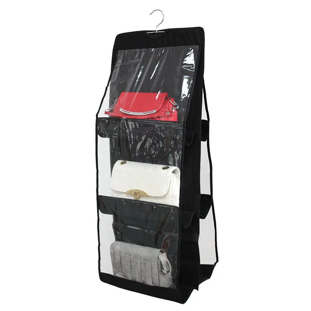 Двухсторонний подвесной органайзер для сумок с 6 карманами пыленепроницаемый