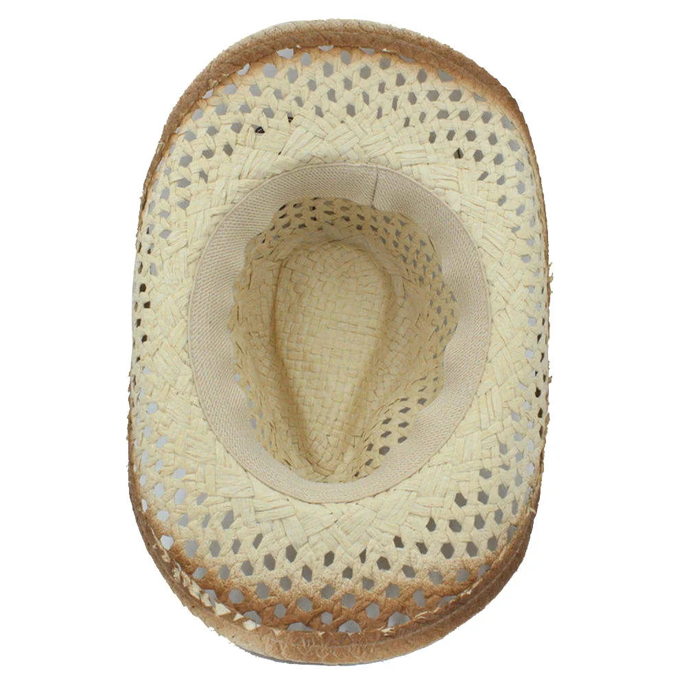 Женская и мужская шляпа от солнца в западном стиле с кожаным ремешком для денег