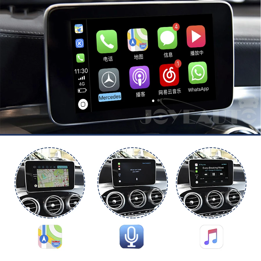 Joyeauto мультимедиа Mercedes V-Class Беспроводная OEM Apple Carplay Aftermarket Модифицированная- поддержка обновления камеры заднего вида