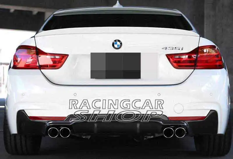 Задний диффузор из настоящего углеродного волокна 435i 4 трубы для BMW F32 F33 F36 4-series