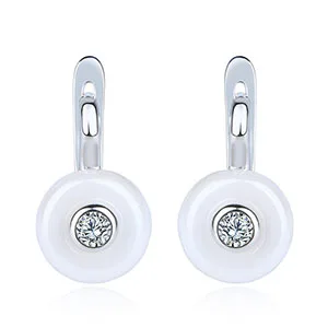 Style 12 White Модные подвесные Серьги Геометрические настоящие керамические нерегулярные Перфорированный Круглый квадратные Капли Висячие милые серьги для женщин ювелирные изделия - Окраска металла: Style 12 White