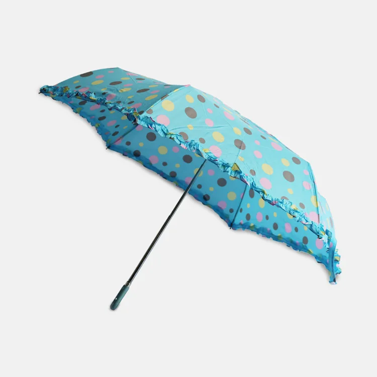 Три складных зонта для дождя креативный кружевной зонт с изогнутой ручкой
