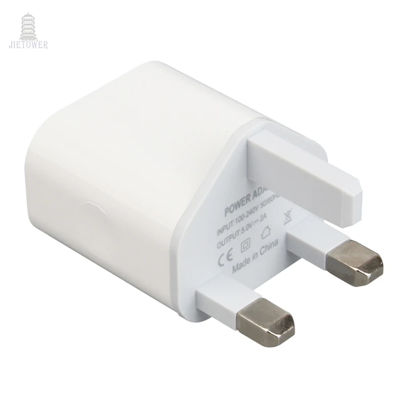 30 шт./лот Великобритания Универсальный двойной порт USB адаптер питания 5В 2.1A вилка
