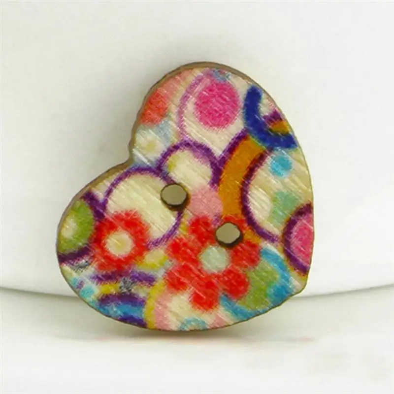 Модные натуральные швейные кнопки для рукоделия 100 шт./лот деревянные пуговицы в