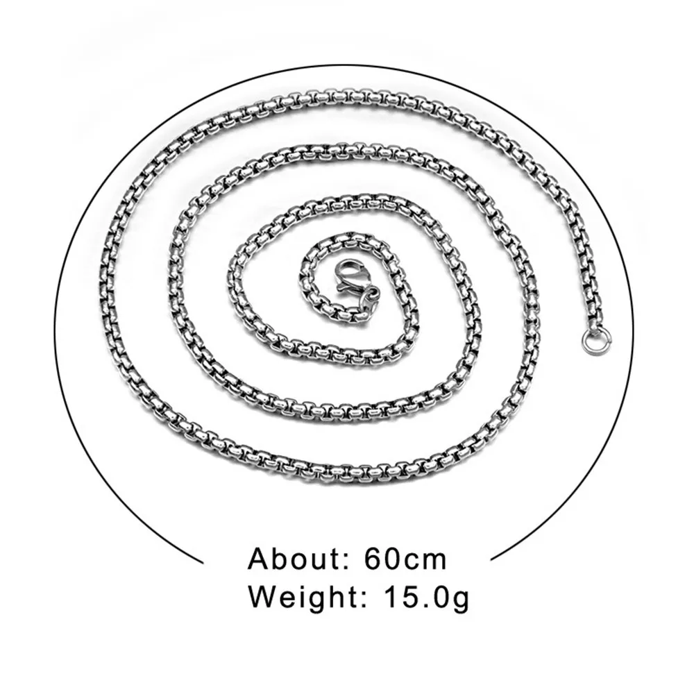3 мм Мужская цепочка для мальчиков ожерелье из нержавеющей стали длина цепочки 24