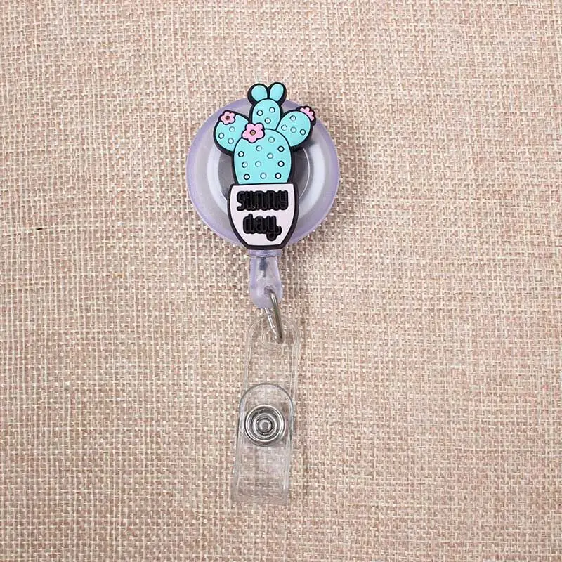 Новый мультфильм 60 см силиконовый кактус раскладной держатель для бейджа