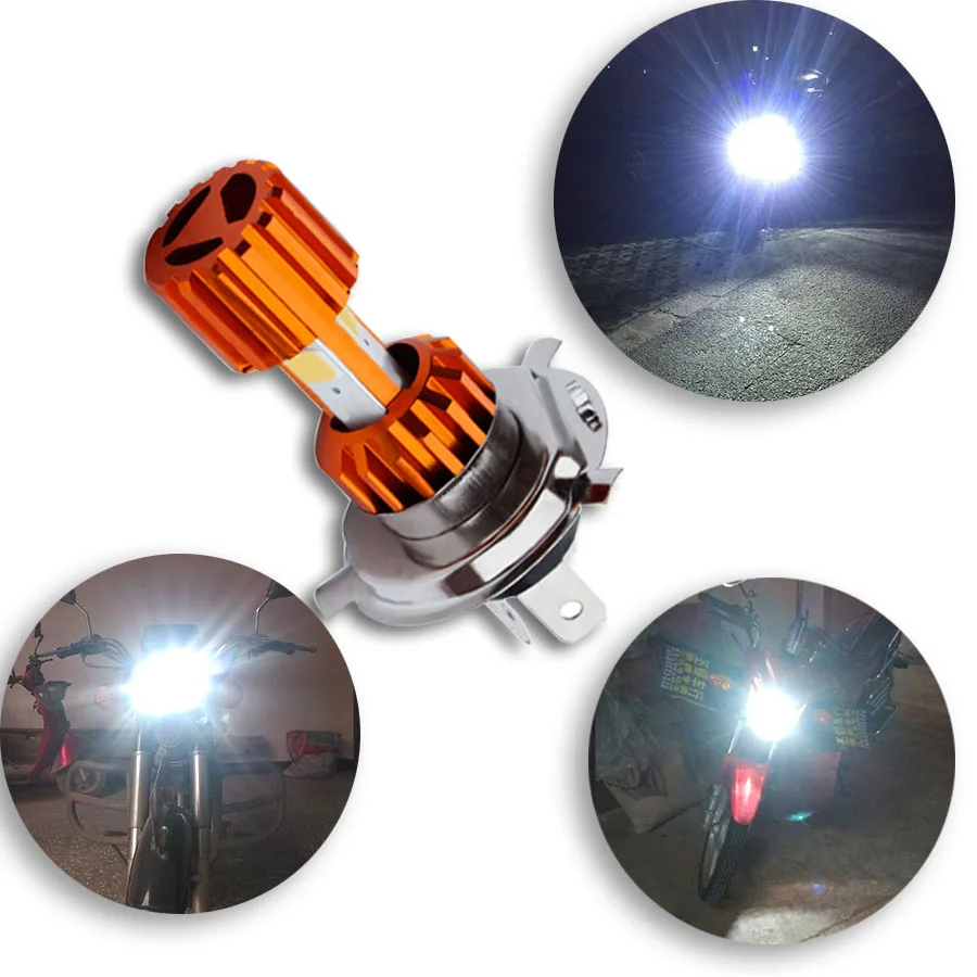 Мотоцикл H4 LED COB 18W 2000LM фара для мотоцикла белый свет аксессуары авиационный