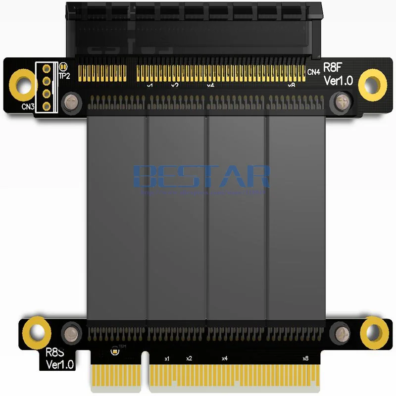 Удлинительный кабель Riser PCI E 3 0x8 к pci e 8 8x PCIe CARD expresscard 1U 2U servers Extender cable 20 см 100 Gen3