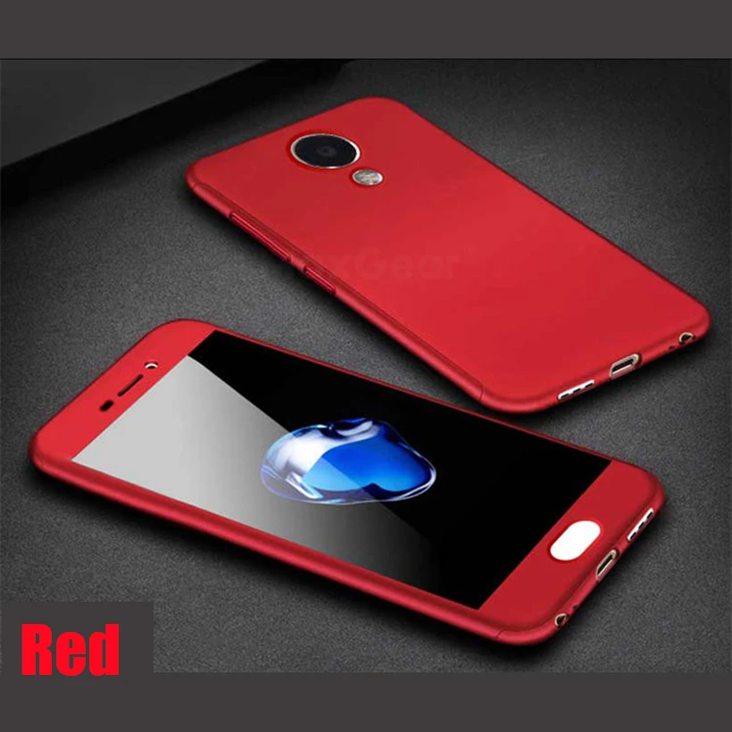 360 Degree Full Coverage Cases For Iphone 7 Case 8 Plus X XS XR Max 6 6S 5 5S SE Plastic Covers With Tempered Glass | Мобильные