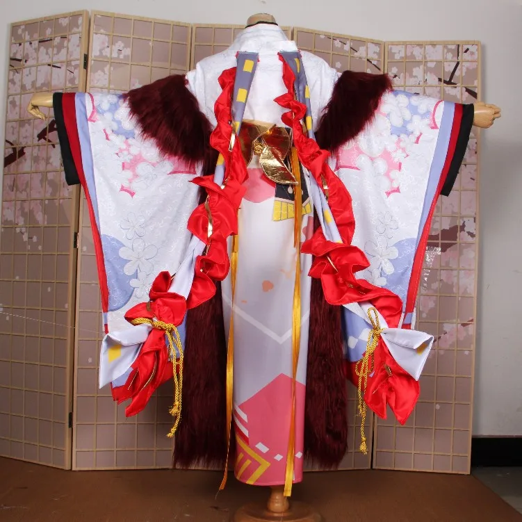 Onmyouji Косплей SSR shikigami Higanbana кимоно Костюм Хэллоуин костюмы для женщин |