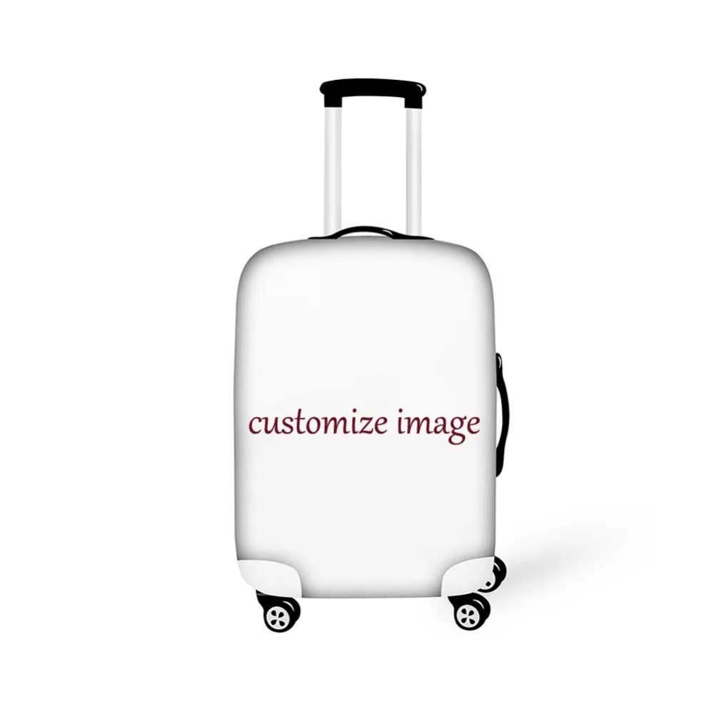 

FORUDESIGNS Personalized Printing Wolf Luggage Protective Dust Cover Stretch Waterproof Travel Suitcase Cover to 18-30inch Case