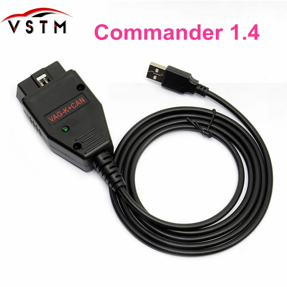 Диагностический кабель OBD2 с чипом Super VAG K + CAN Commander 1 4 и FTDI FT232RL PIC18F258 для VW / AUDI SKODA SEAT