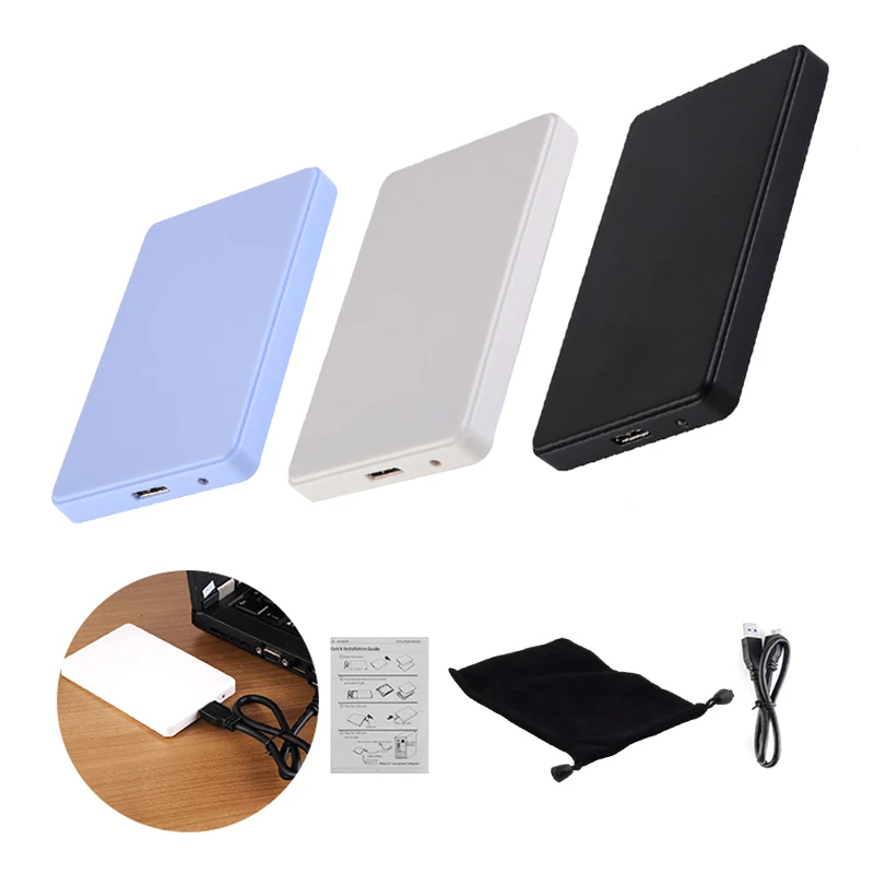 3 цвета, 2,5 дюйма, чехол для ноутбука SATA HDD, Sata USB 3,0, SSD, HD жесткий диск, внешний корпус для хранения с кабелем USB 3,0