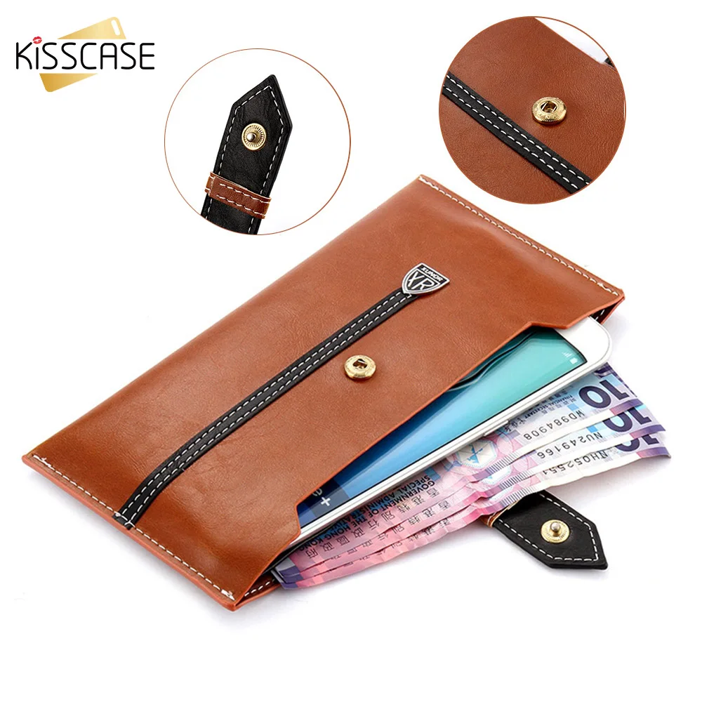 KISSCASE универсальный чехол для iPhone 7 6 S Plus чехлы из искусственной кожи Samsung Galaxy S5 S6 S7