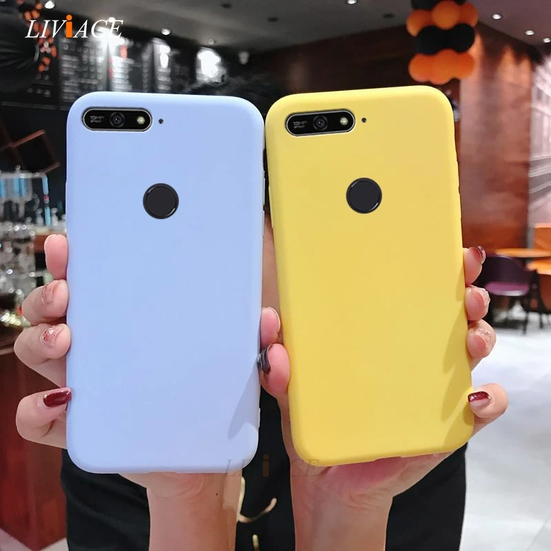 Силиконовый чехол для телефона ярких цветов для huawei honor 7a 7c pro 9i v9 play v10 view 10 8 9 lite 7s 20 6x милый чехол-накладка из ТПУ