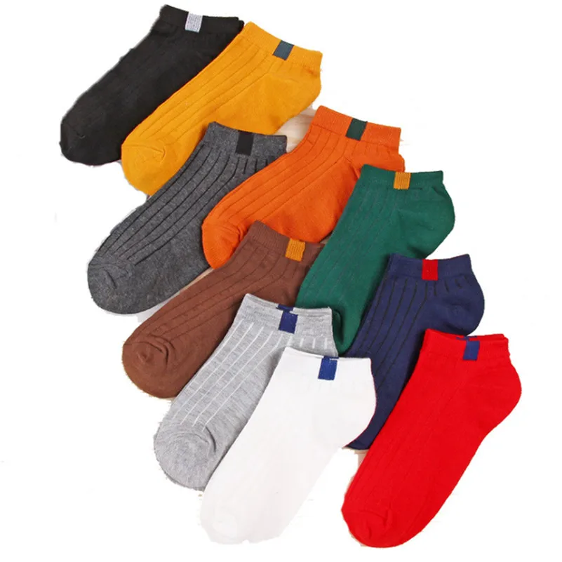 Новинка модные повседневные хлопковые носки однотонные летние женские короткие