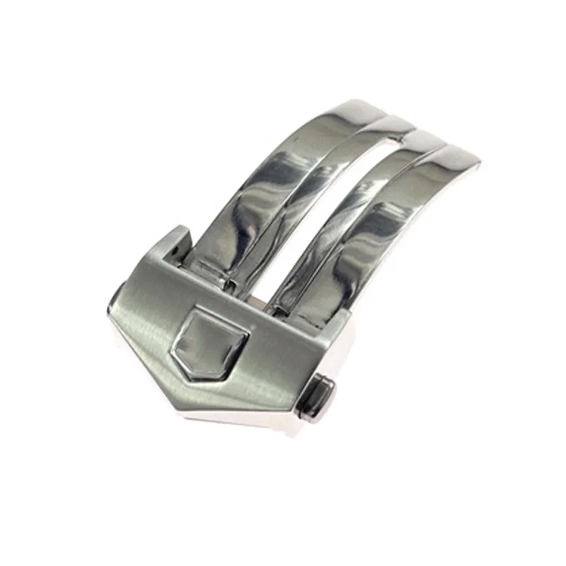 Silver Clasp 22 мм, 24 мм, топ резиновый ремешок для часов, супертонкий силиконовый серебристый ремешок из нержавеющей стали, застежка-бирка, ремешок для часов - Цвет ремешка: Silver Clasp
