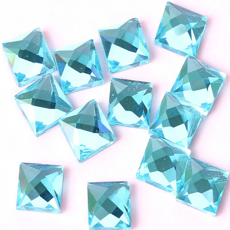 Квадратные Стразы 6 мм с плоским основанием стразы швейные бусины для свадебного