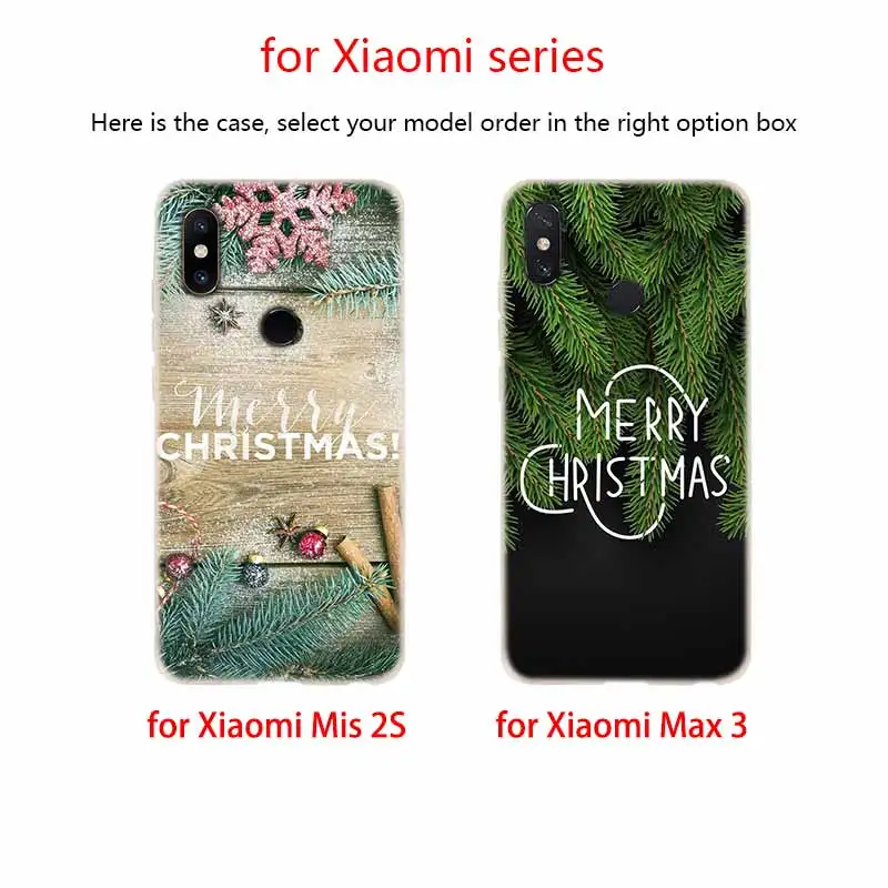 Мягкий Силиконовый ТПУ чехол для Xiaomi Mi 10 8 9 CC9 A1 A2 A3 Lite SE MAX 3 mix 2s 5X 6X Рождественская