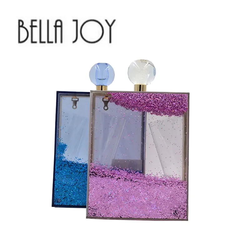 Женские клатчи BELLA JOY в форме флакона духов прозрачная коробка из перспекса
