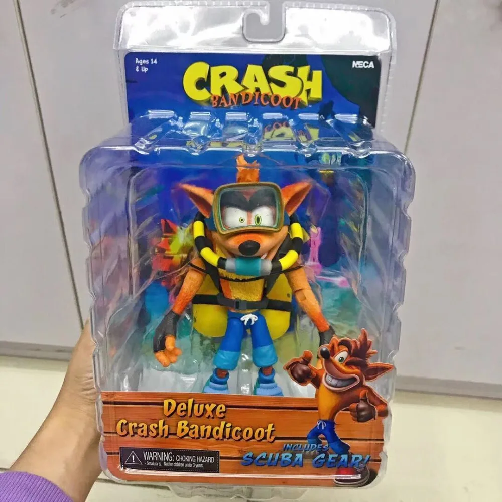 NECA Flying version Crash Bandicoot of Mad Strike Trilogy Классическая игра подвижная Коллекция игрушек
