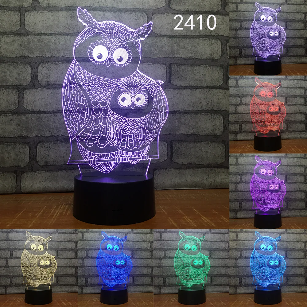 Новинка 3D Ночной светильник светодиодный настольная лампа сенсорный Настольный