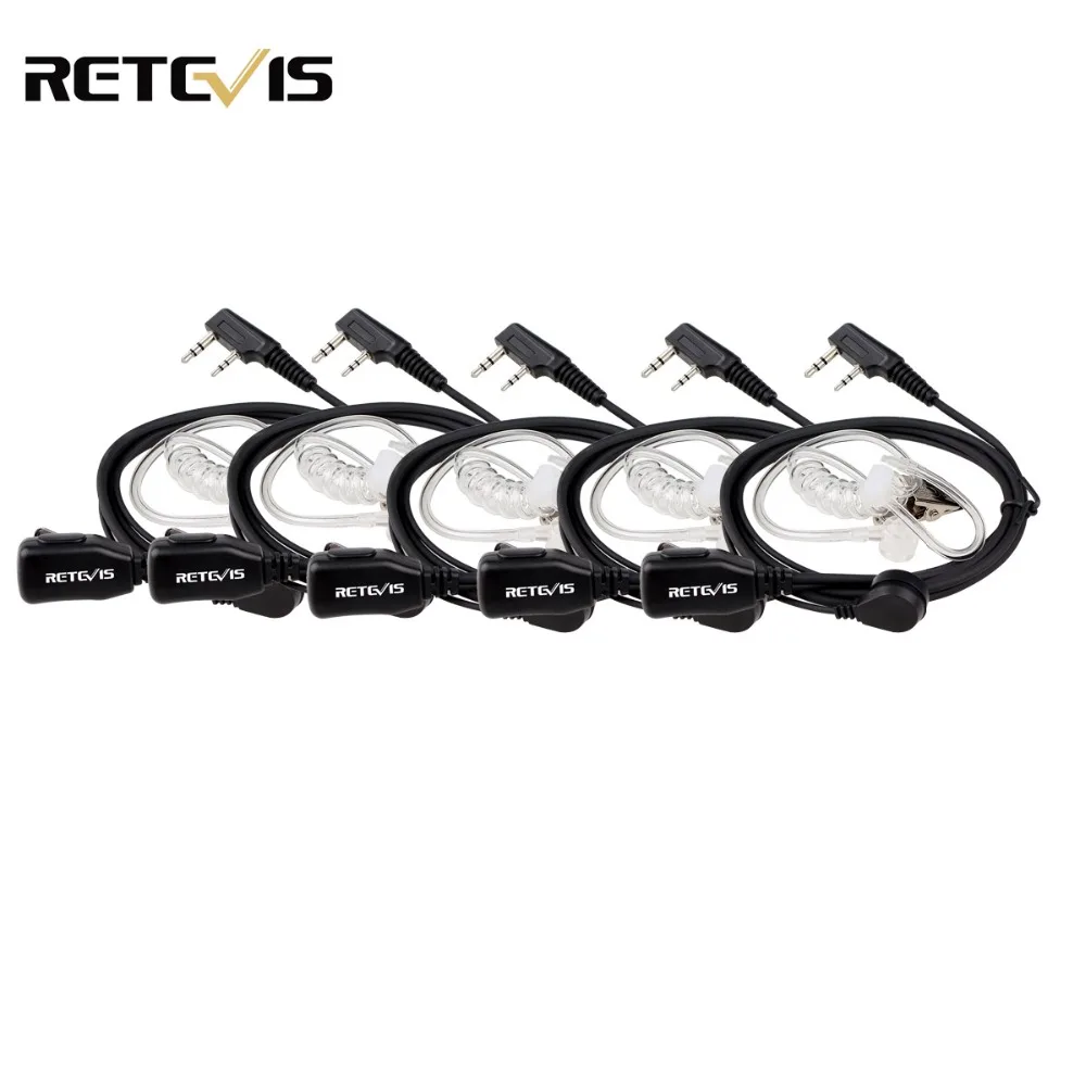5 шт. гарнитура Retevis PTT Mic Air для Kenwood Baofeng портативная рация с наушниками H777 RT22 RT80