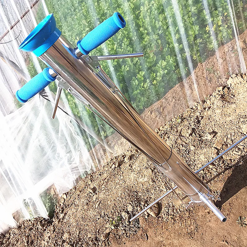 

Rapid seeder stainless steel planter Seedling transplanting device Fertilizing seeder for Vegetable Planting garden equipment