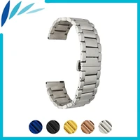 stainless steel watch band 20mm 22mm for ticwatch 1 2 42mm 46mm butterfly buckle strap quick release loop wrist belt bracelet