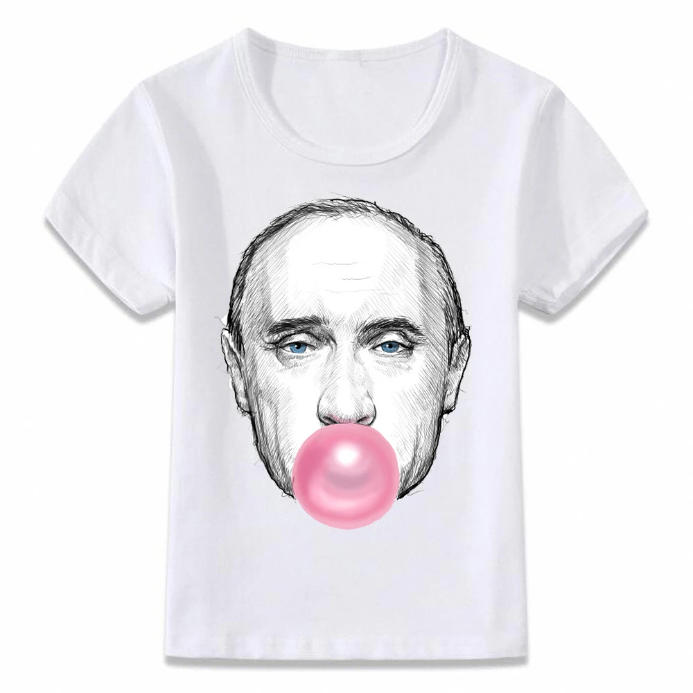 Детская одежда футболка с Путиным для мальчиков и девочек рубашки малышей oal298 |