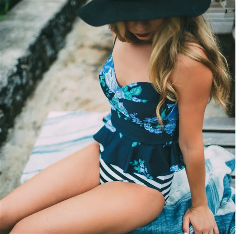 2017 сексуальные купальники бикини Женщины Push Up купальник Высокая талия ванный