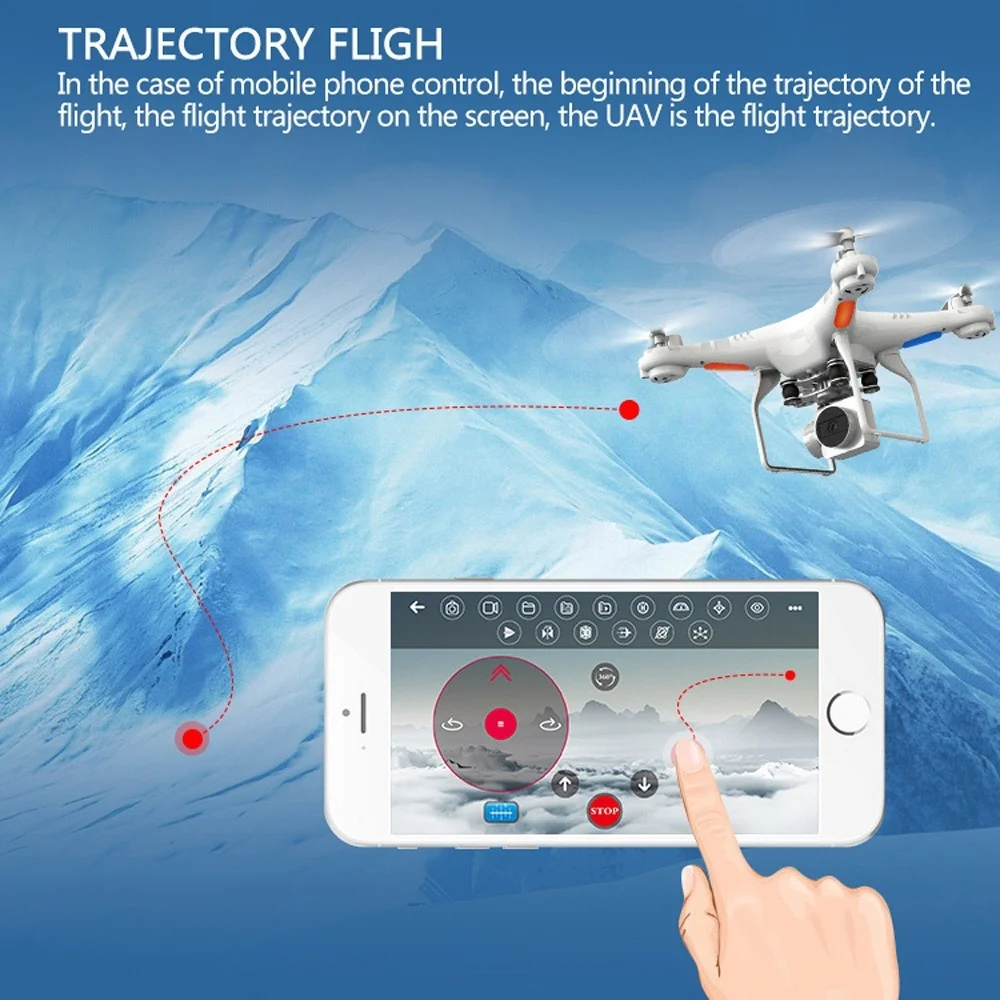 Lensoul Дрон 4 канала 2,4 ГГц 2MP HD камера светодиодный освещения 6-Axis Gyro 360 градусов Роллинг Квадрокоптер комплект высота удаленного Бла(беспилотный летательный аппарат