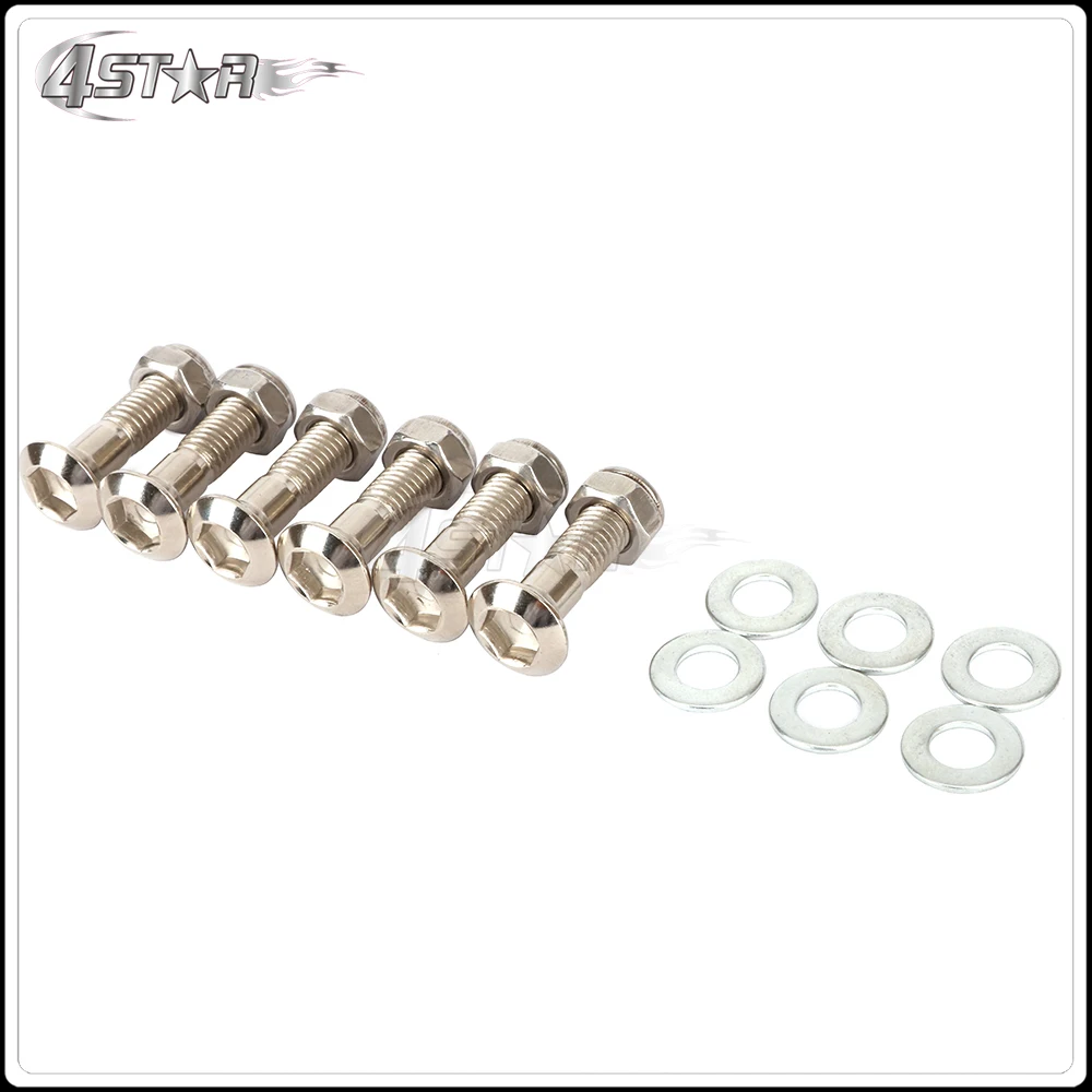 Motorbike Iron Sliver M8 6Pcs * Universal Sprocket Bolts Screw For KTM YAMAHA SUZUKI HONDA KAWASAKI CRF KXF RMZ DRZ YZF KLX | Автомобили и