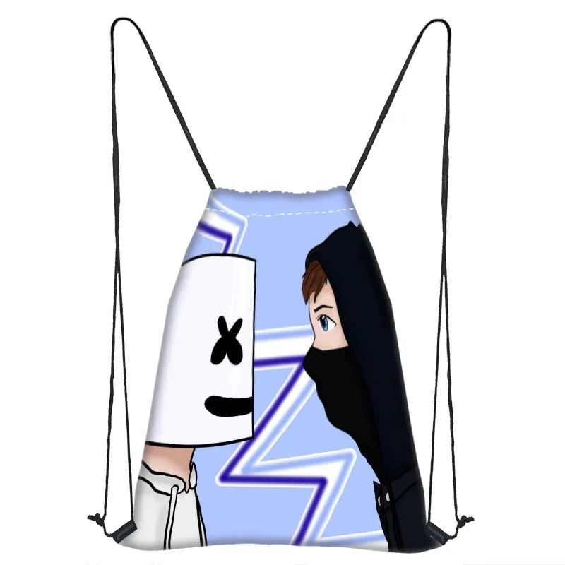 На заказ Alan Walker Drawstring сумка атласная мягкая сумка Портативная печать логотипов под заказ рюкзак больше размеров