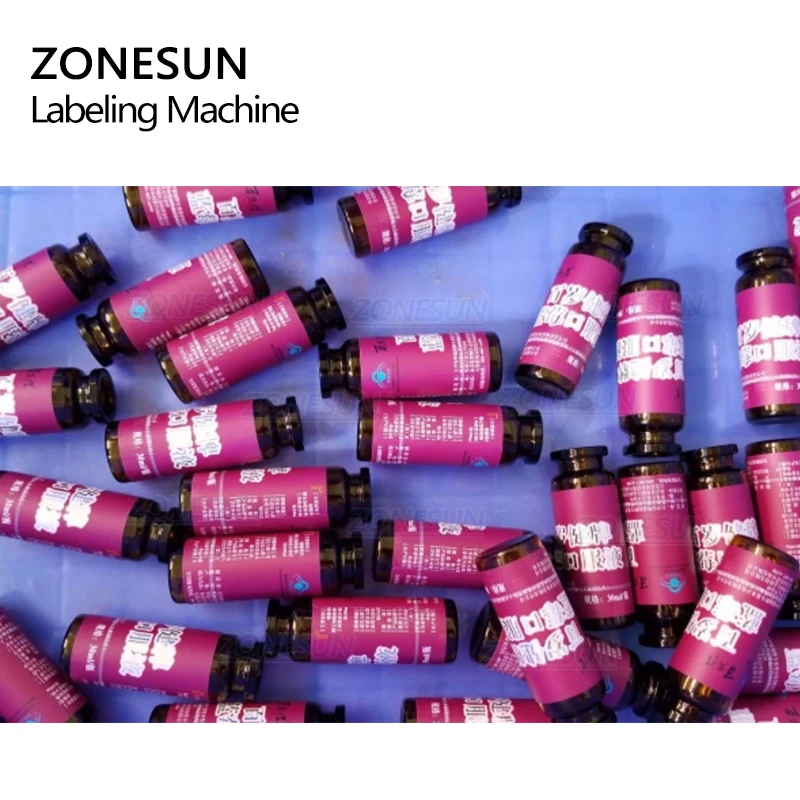 ZONESUN XL-T823 Автоматическая круглая Медицинская бутылка ручка флакон дым масло сигарета бутылка клейкая наклейка упаковочная маркировочная машина