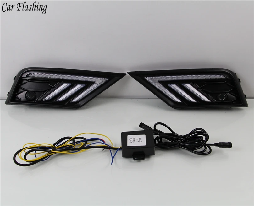 Автомобильная проблесковая 2 шт. автомобильный светильник для Volkswagen VW Tiguan 2017 2018